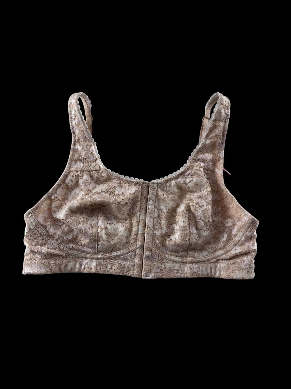 Victoria's Secret Lace Front-Closure Comfort Bra in Light Beige nwt